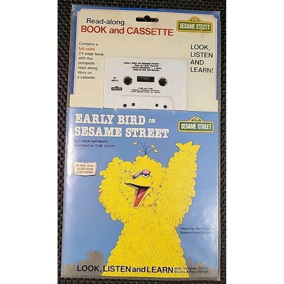 Other - Vintage Early Bird on Sesame Street Read Along Book Story Cassette Tape Sealed